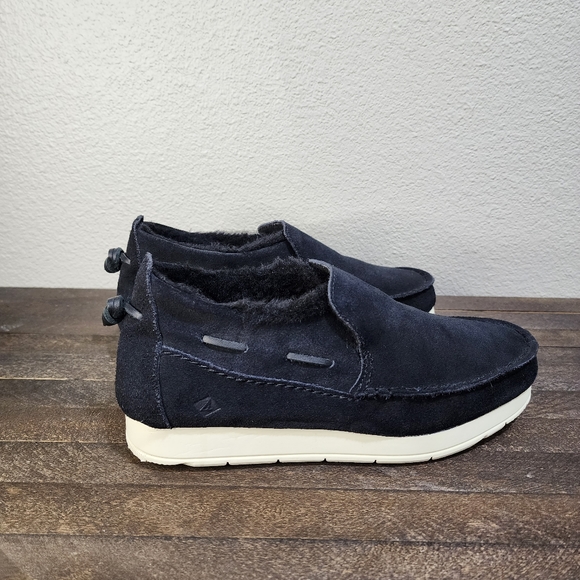 Women's Sperry Moc Slider Slip On Shoes Suede and faux fur lining Size 7 - Picture 12 of 16